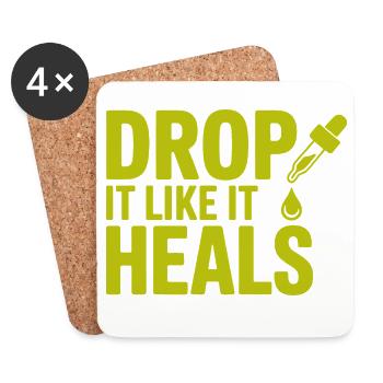 Certified Clinical Potentization Expert Gear  - Coasters (set of 4) - white - Front