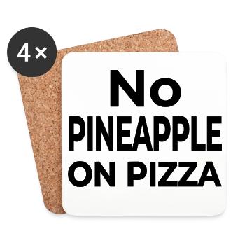 Pizza - Untersetzer (4er-Set) - Weiß - Vorne