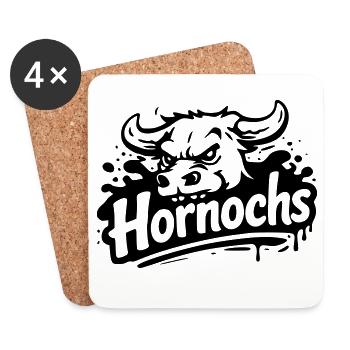 Hornochs - Untersetzer (4er-Set) - Weiß - Vorne