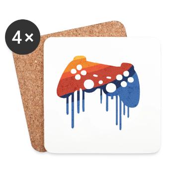 gamer retro - Untersetzer (4er-Set) - Weiß - Vorne