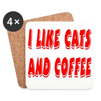 feline - Coasters (set of 4) - white - Front