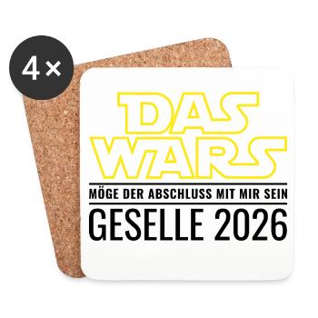 Geselle 2026 Das wars - Untersetzer (4er-Set) - Weiß - Vorne