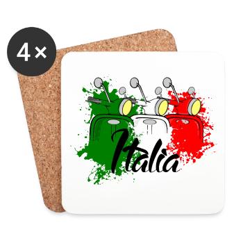 Scooter Italia - Untersetzer (4er-Set) - Weiß - Vorne