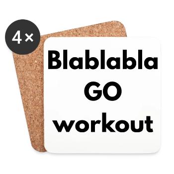 BLABLABLA go workout - Dessous de verre (lot de 4) - blanc - Devant