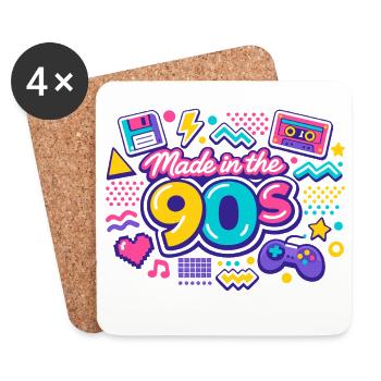Made in the 90s - Coasters (set of 4) - white - Front