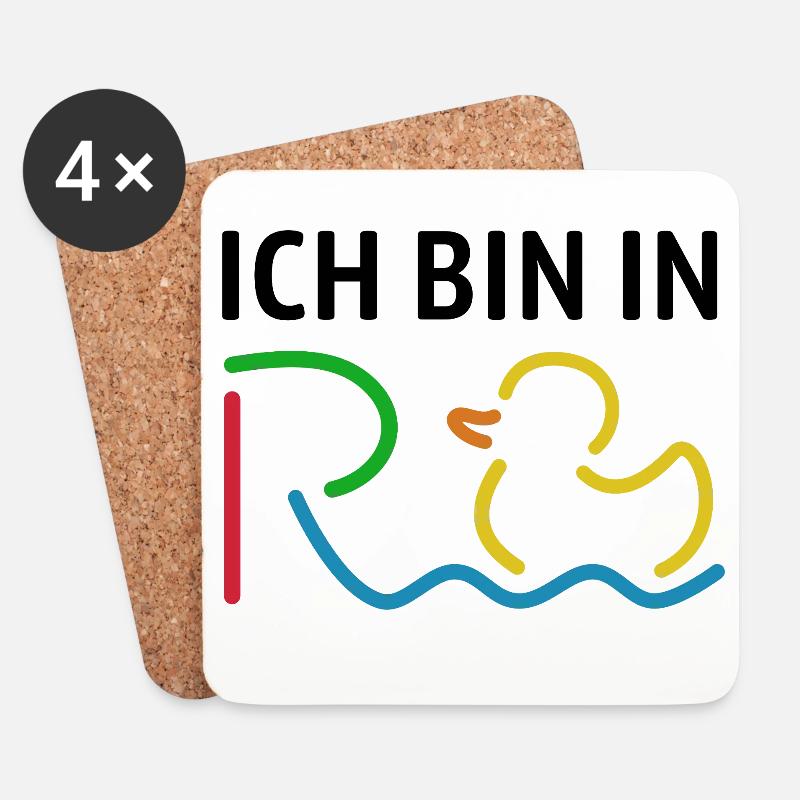  Ich bin in Rente - Ruhestand - Pension - Untersetzer (4er-Set) - Weiß