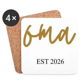 Granny EST 2026 - Coasters (set of 4) - white - Front