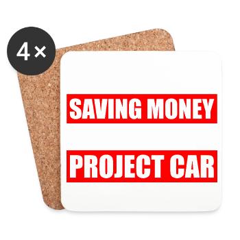 Start saving money Car lover car guy mechanic - Untersetzer (4er-Set) - Weiß - Vorne