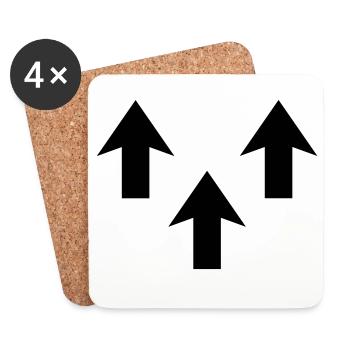 Arrows - Coasters (set of 4) - white - Front