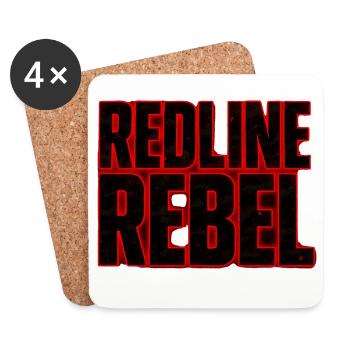 Redline Rebel Shirt für Männer Streetwear - Untersetzer (4er-Set) - Weiß - Vorne