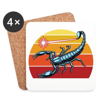 Retro Scorpio Zodiac for Scorpio Lovers - Coasters (set of 4) - white - Front