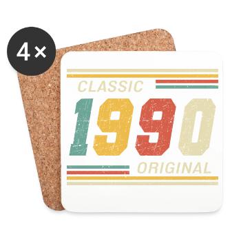 Classique 1990 original 1990 - Dessous de verre (lot de 4) - blanc - Devant