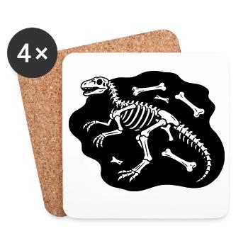dinosaur bones - Coasters (set of 4) - white - Front