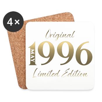 30. Geburtstag Geschenk Mann Original Mai 1996 - Untersetzer (4er-Set) - Weiß - Vorne