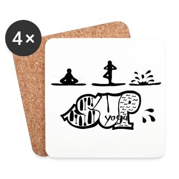 SUP yoga - Coasters (set of 4) - white - Front