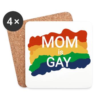 Lesbian Mom for Maternity - Coasters (set of 4) - white - Front