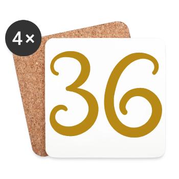 36 - Dessous de verre (lot de 4) - blanc - Devant