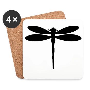 Dragonfly - Coasters (set of 4) - white - Front