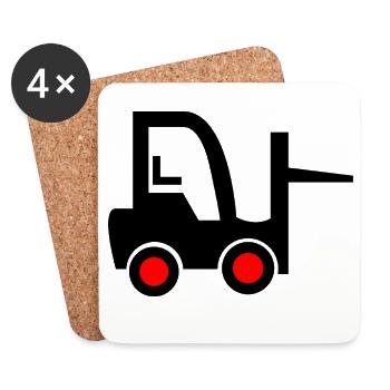 Forklift - Coasters (set of 4) - white - Front
