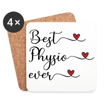 Best Physical Therapist - Coasters (set of 4) - white - Front