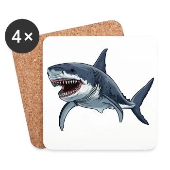 Megalodons Megalodon - Coasters (set of 4) - white - Front