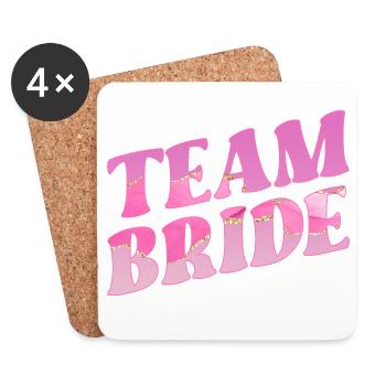 Wedding Team Bride - Coasters (set of 4) - white - Front