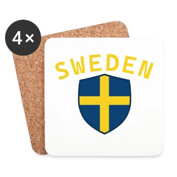 Schweden Hallo Schweden - Untersetzer (4er-Set) - Weiß - Vorne