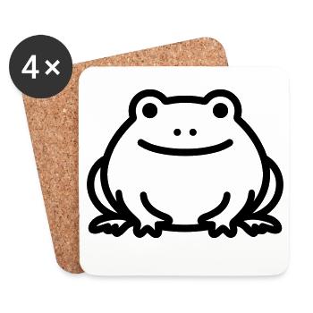 frog - Coasters (set of 4) - white - Front