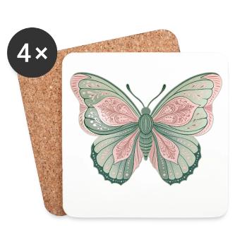 Butterfly - Coasters (set of 4) - white - Front