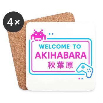 Welcome to Akihabara - Dessous de verre (lot de 4) - blanc - Devant