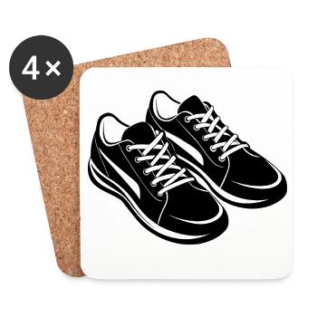 Tennisschuhe - Untersetzer (4er-Set) - Weiß - Vorne