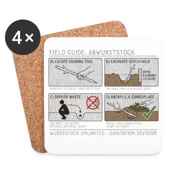 Guide de terrain : Sanitation des déchets en milieu sauvage - Dessous de verre (lot de 4) - blanc - Devant
