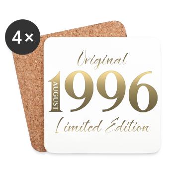 30th Birthday Gift Original August 1996 - Coasters (set of 4) - white - Front