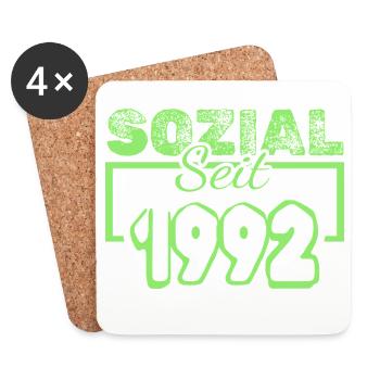 Social Worker 1992 - Coasters (set of 4) - white - Front