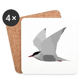 Whiskered Tern - Coasters (set of 4) - white - Front