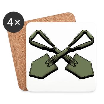 Cruising Tactical Spades Illustration - Coasters (set of 4) - white - Front