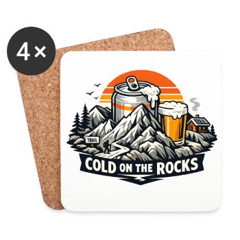 Scène du sentier CaldaroFelsen - Dessous de verre (lot de 4) - blanc - Devant