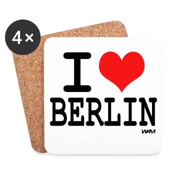 I love Berlin  - Untersetzer (4er-Set) - Weiß - Vorne