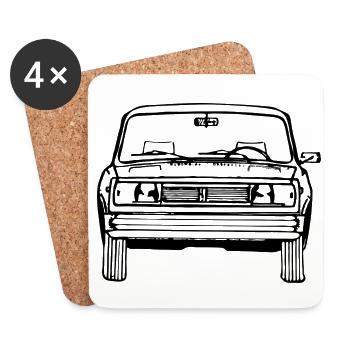 Lada Nova 1300 Front - Untersetzer (4er-Set) - Weiß - Vorne