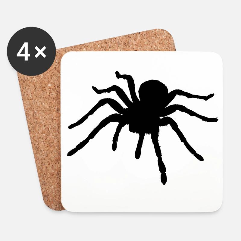 Spider - Araignée - Ragno - Araña - Coasters (set of 4) - white