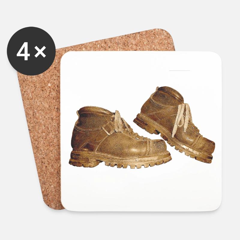 Schuhe - Untersetzer (4er-Set) - Weiß