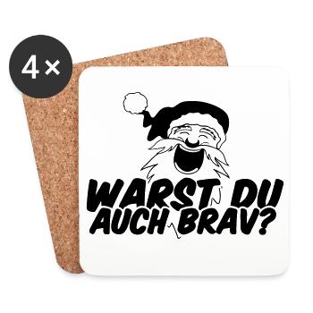 Weihnachten Christmas Xmas Spruch Geschenk - Untersetzer (4er-Set) - Weiß - Vorne