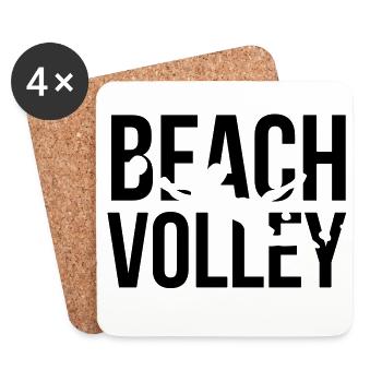 beach volleyball - Untersetzer (4er-Set) - Weiß - Vorne
