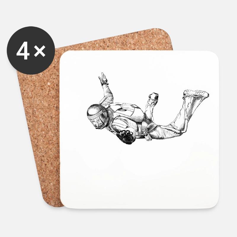 Skydiver - Untersetzer (4er-Set) - Weiß