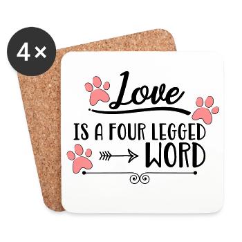 dog - Coasters (set of 4) - white - Front