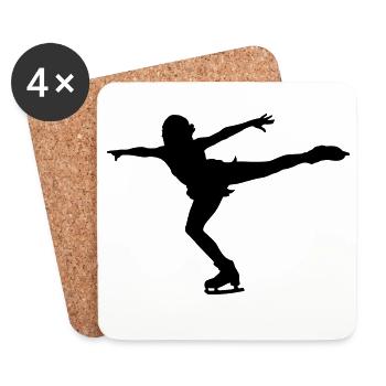 figure skating - Coasters (set of 4) - white - Front