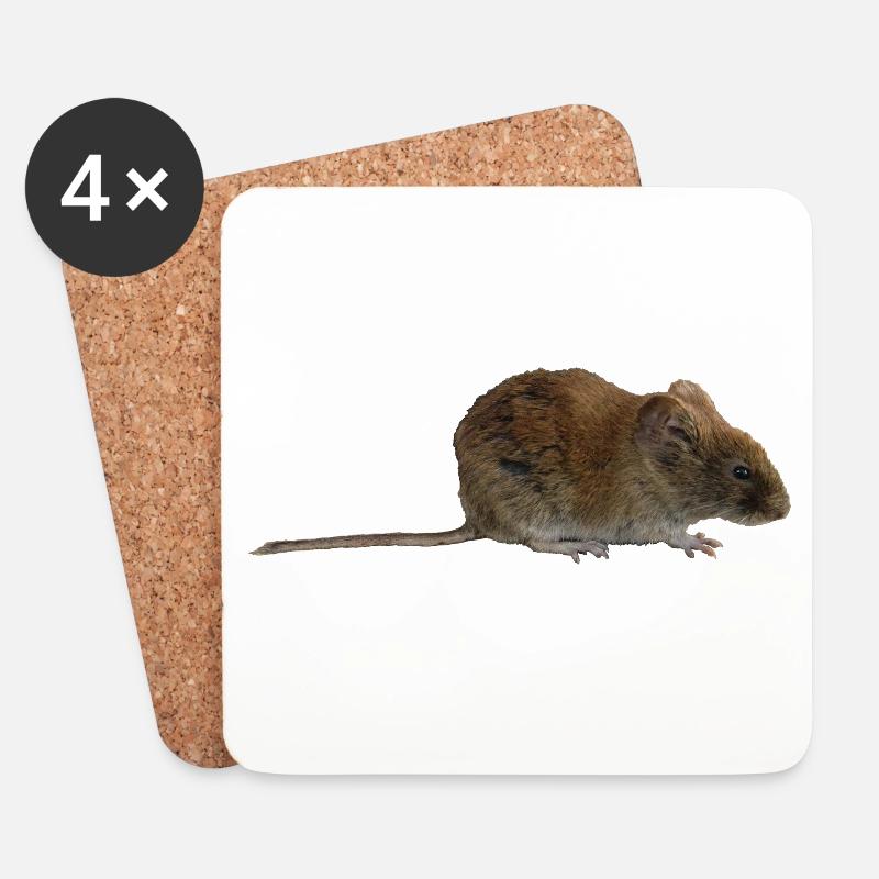 Maus - Untersetzer (4er-Set) - Weiß