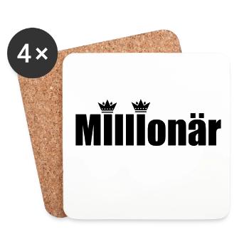 Millionär - Untersetzer (4er-Set) - Weiß - Vorne