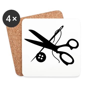 cutter - Coasters (set of 4) - white - Front