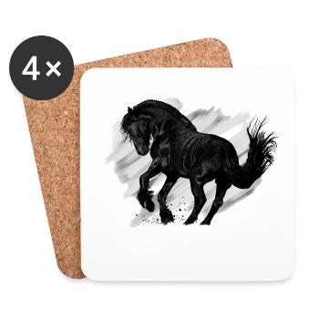 horse - Coasters (set of 4) - white - Front